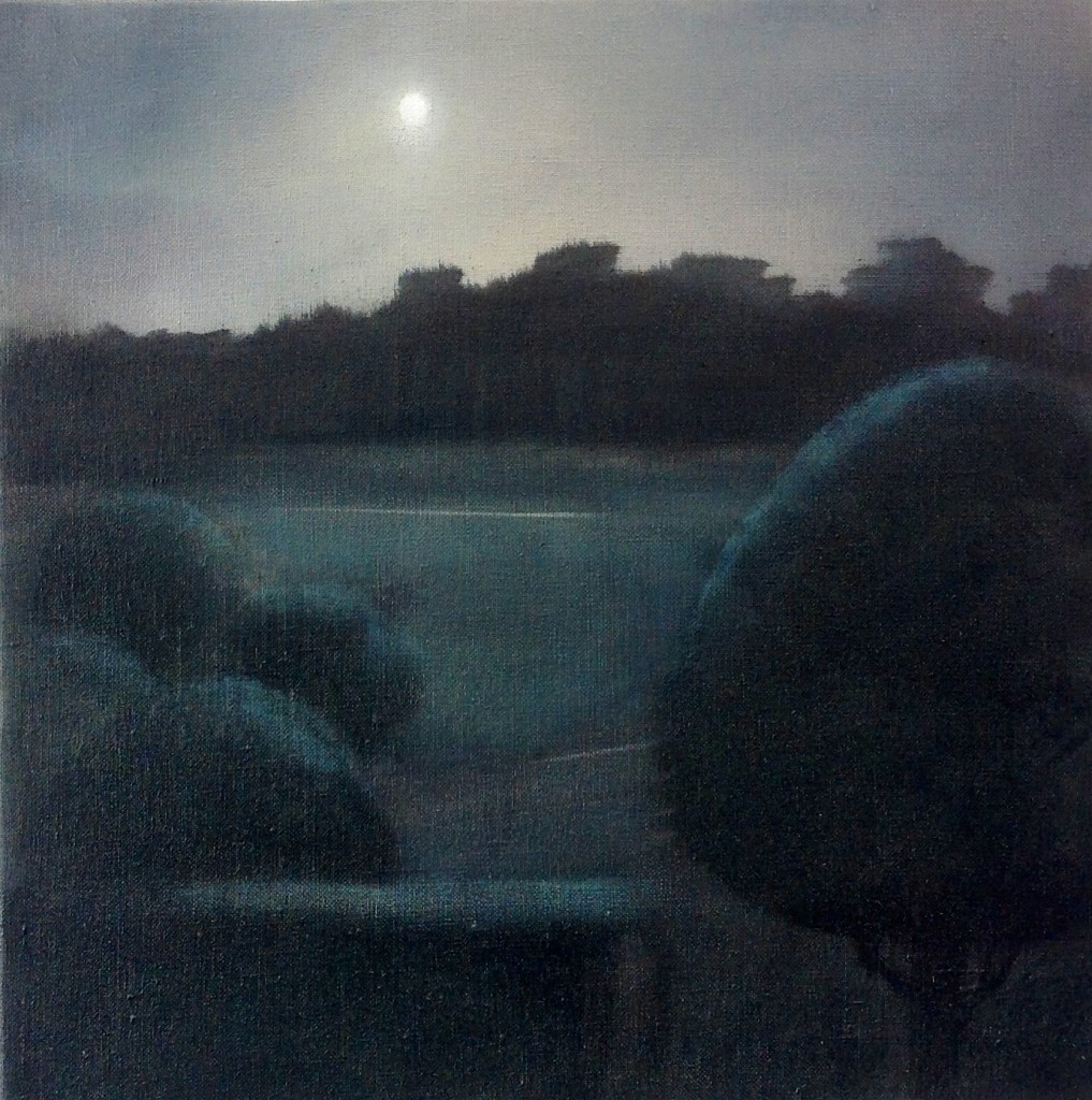 'Rising Moon' oil on canvas 35 x 35cm SOLD