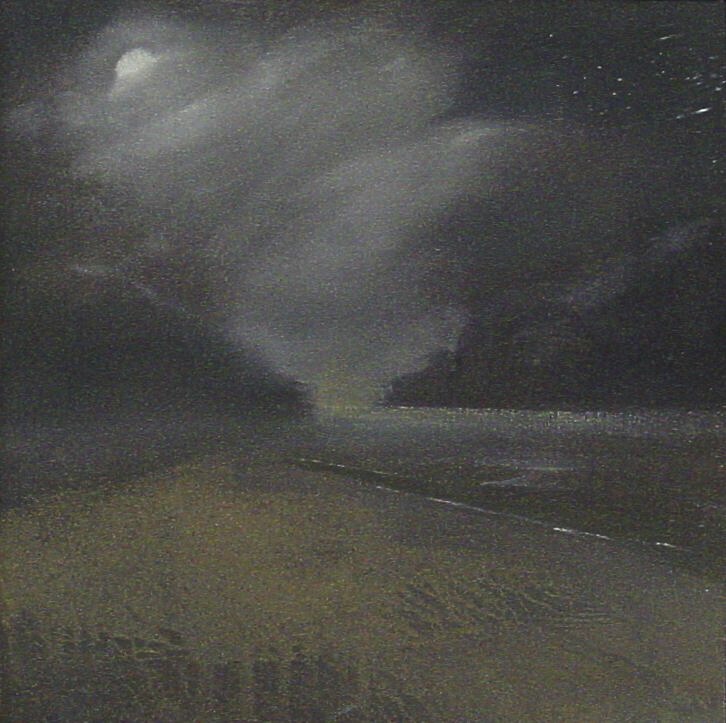 'Moon and Sea' oil on canvas SOLD