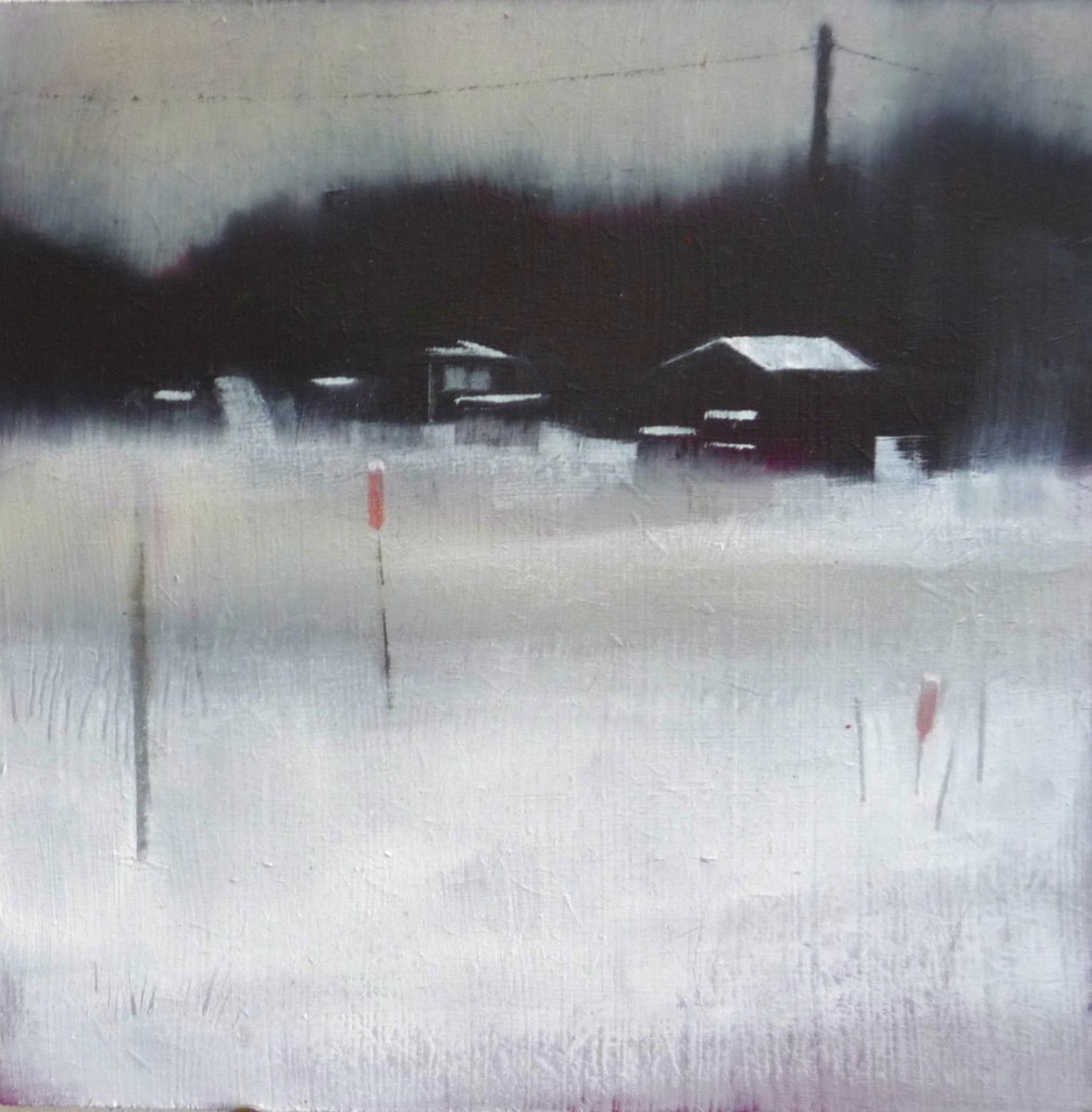 'Allotment 1' 2013 oil on board 15x15cm