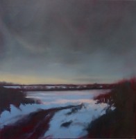 'Winter Sunset' oil on linen 61 x 61 cm