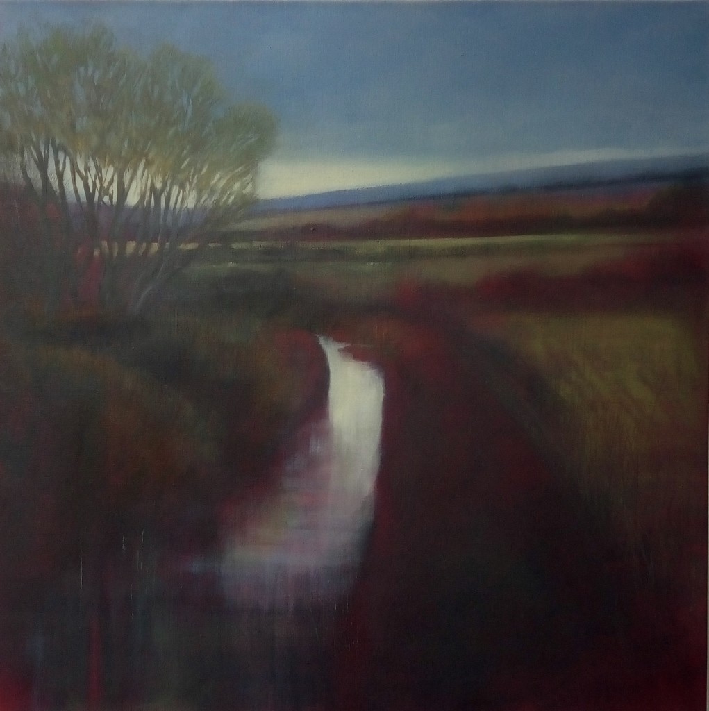 'Stream 2' oil on canvas 61 x 61 cm