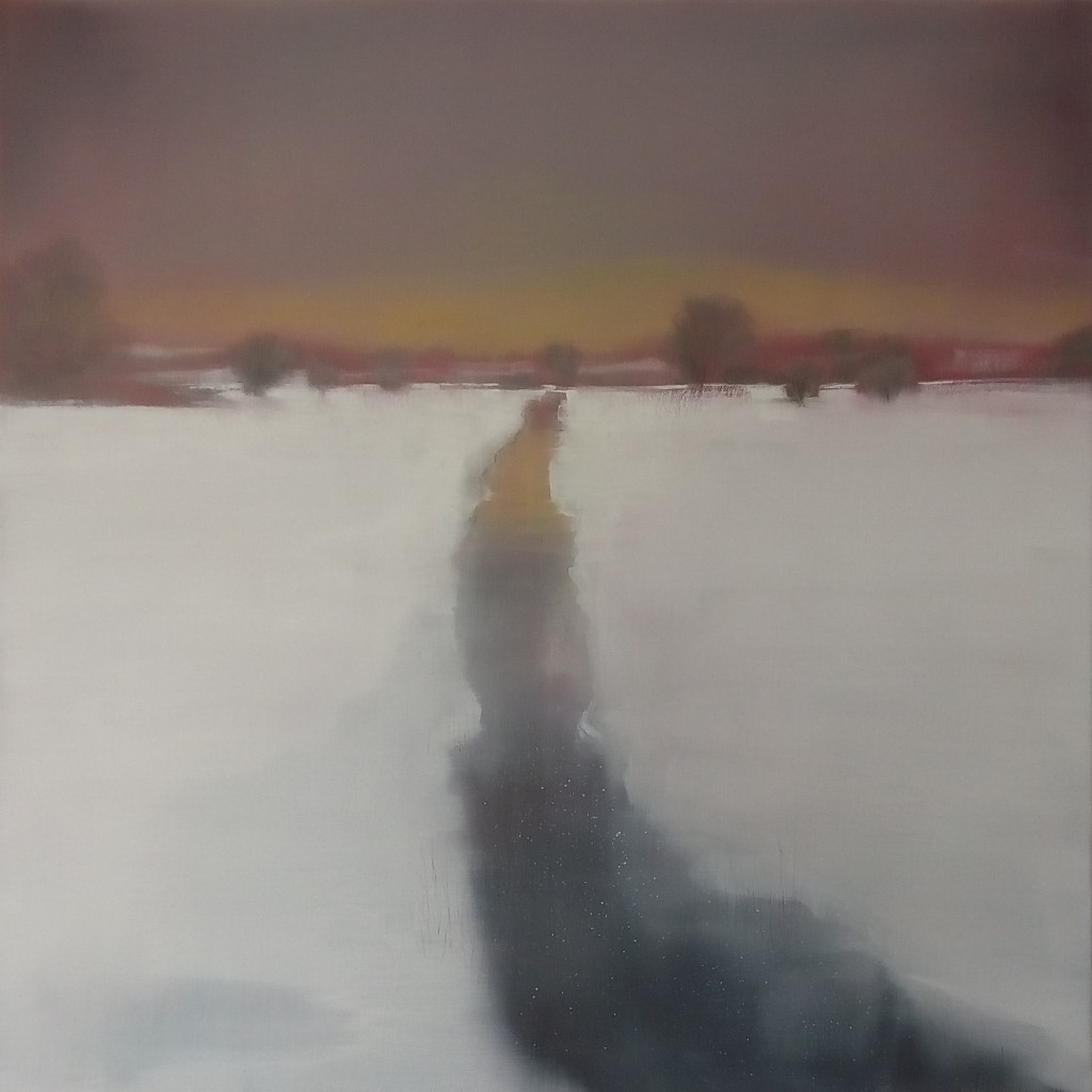 'Frozen Stream' oil on linen 61 x 61cm