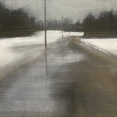 'Forest Road' oil on canvas board  13x18cm SOLD
