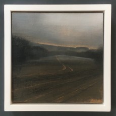 ‘Offa’s Dyke Walk in Winter’ oil on canvas board 18x18cm  £170