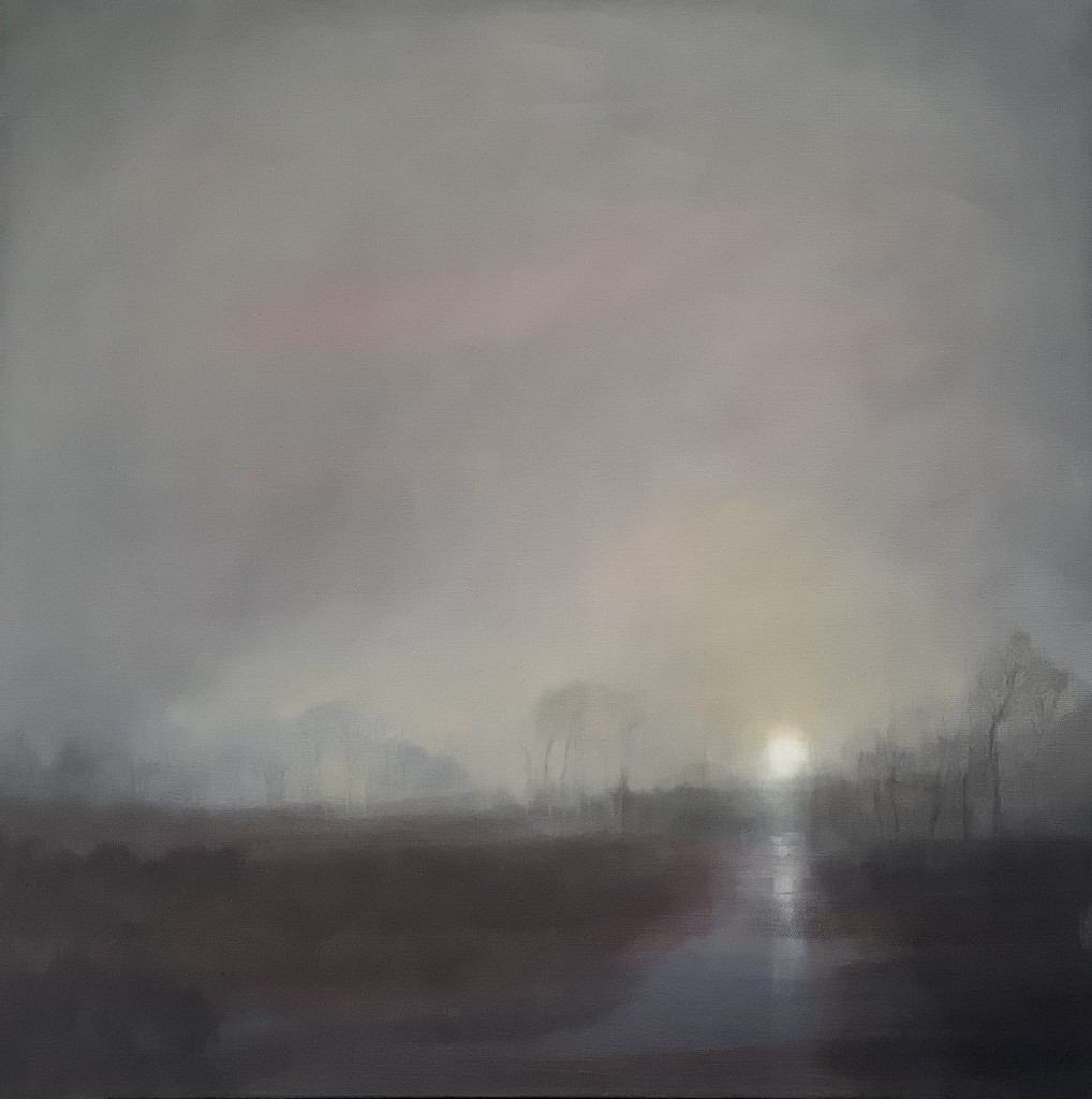 'Foggy Scrubland' oil on canvas 61x61cm SOLD
