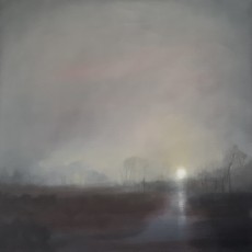 'Foggy Scrubland' oil on canvas 61x61cm SOLD