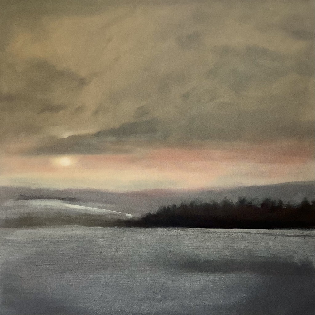 'Winter Twilight' oil on canvas 100x100cm